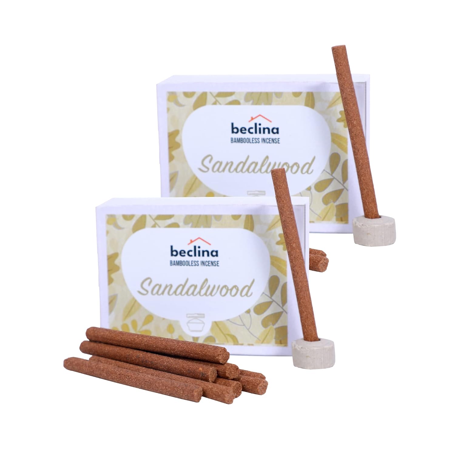 Beclina Home Fragrance Incense Sticks (Sandalwood, Set of 2) Charcoal