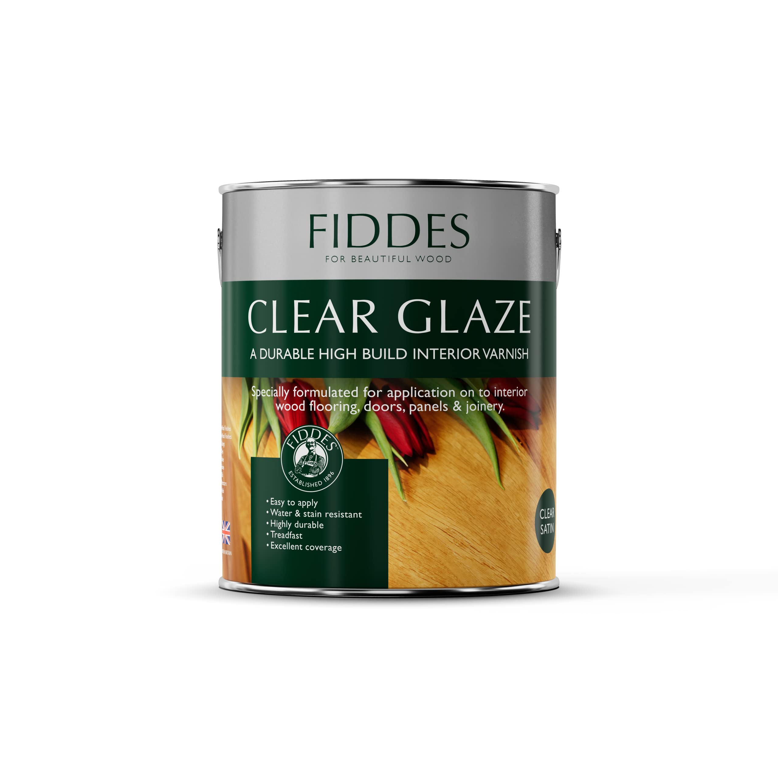 Fiddes & Son Ltd Satin Fiddes Finish Clear Glaze Varnish 2.5 Litre