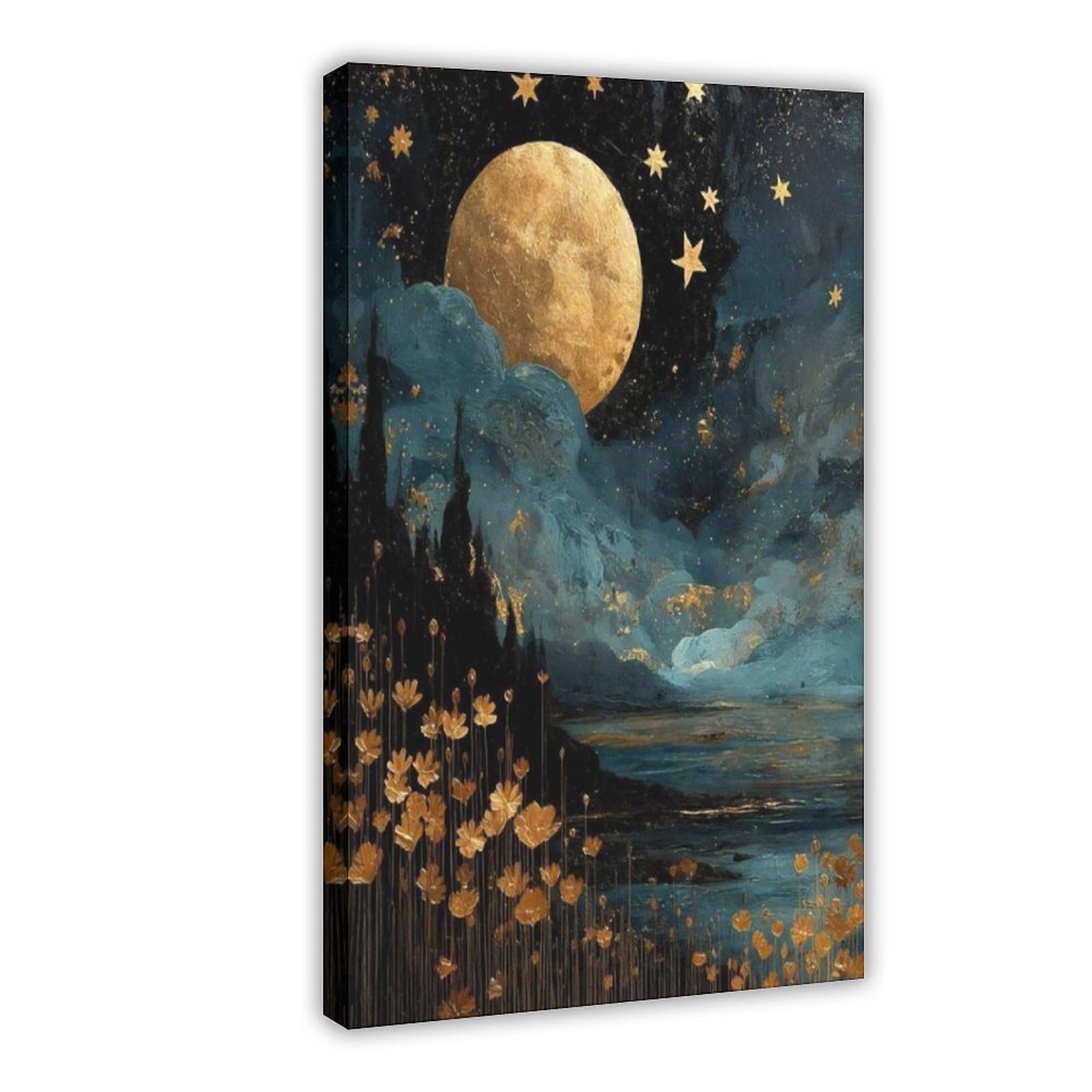 Bareronor Frame Gothic Cottagecore Canvas Poster Bedroom Decor Landscape Office Room Decor Gift 8" L X 12" W