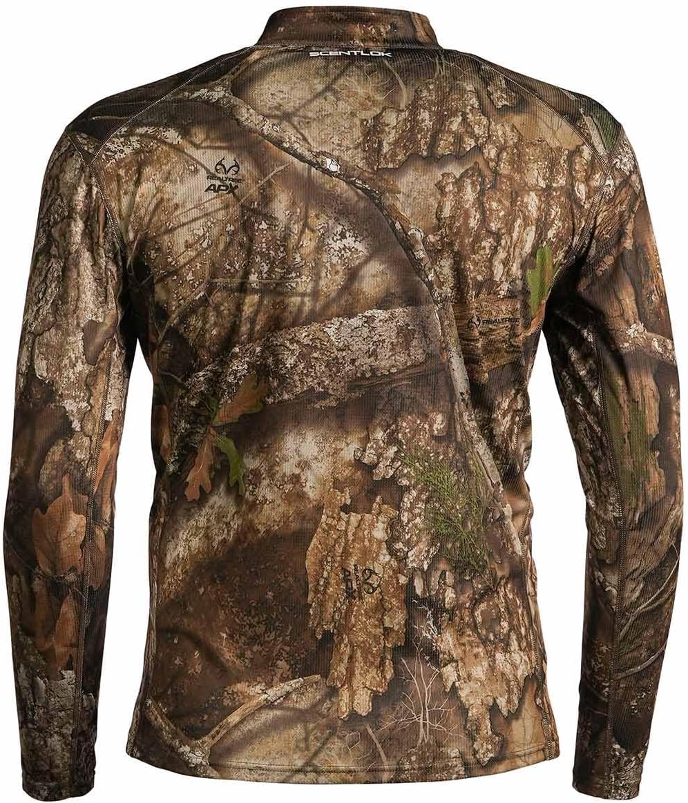 Featherweight Long Sleeve Lightweight Camo Hunting 1/4 Zip Shirt for Men