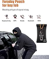 Vista 3 de FIREDOG Faraday Pouch for Car Keys and Smartphone, Key Signal Blocking Bag, Cell Phone Keyless Entry Fob Signal Blocking Bag