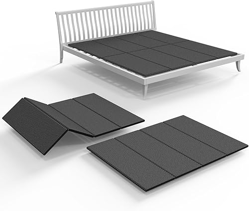 Cama ligera y delgada, cama doble grande de 0.394 in, caja de resorte plegable, tamaño King 80x76 ''