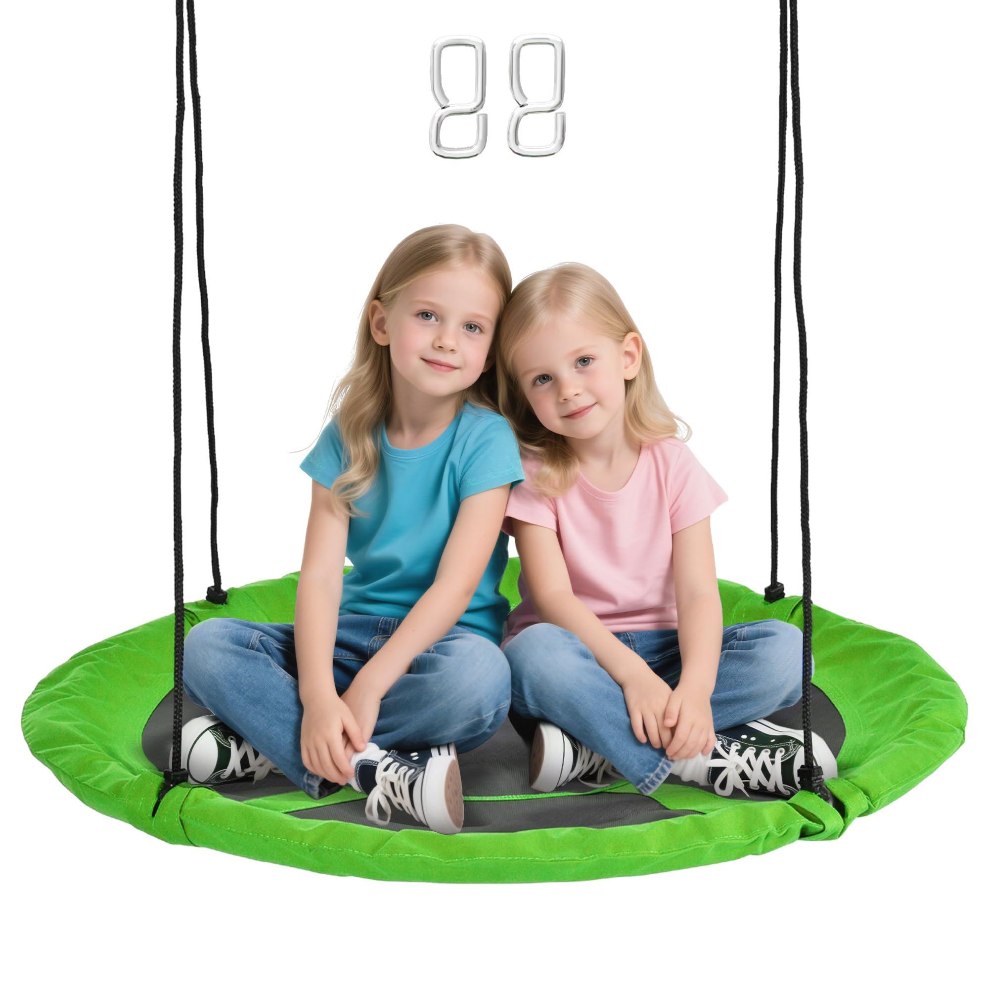 outsunny balançoire nid ø110 cm portique