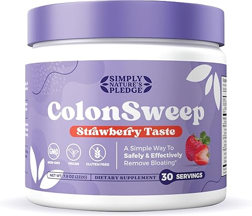 Miniatura 6 de ColonSweep - Limpiador de colon en polvo de cáscara de psyllium probiótico con sabor a fresa, 7.8 onzas, suplemento de fibra para la salud
