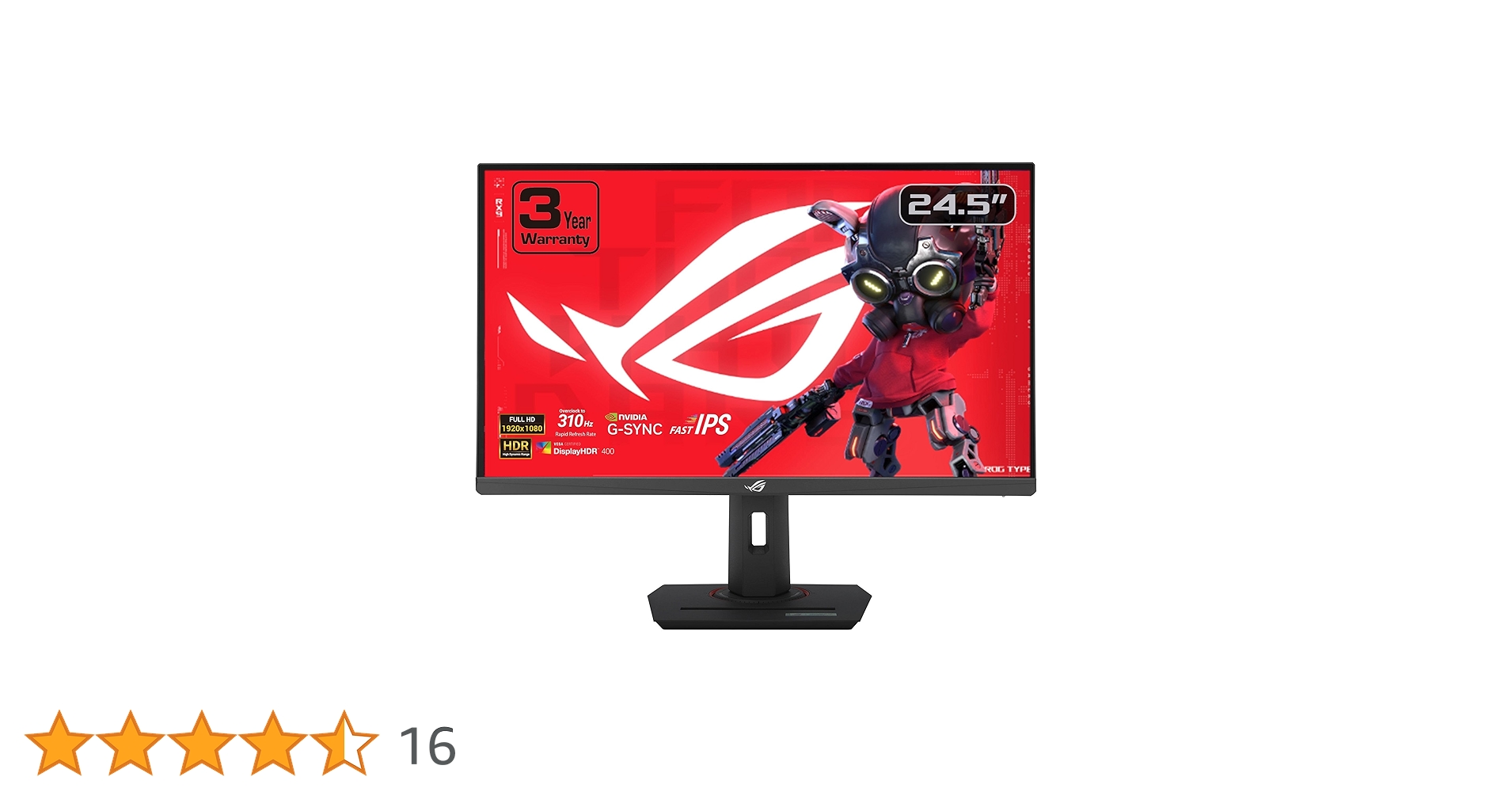 ASUS ROG Strix 24.5” USB-C HDR400 Gaming Monitor (XG259CMS