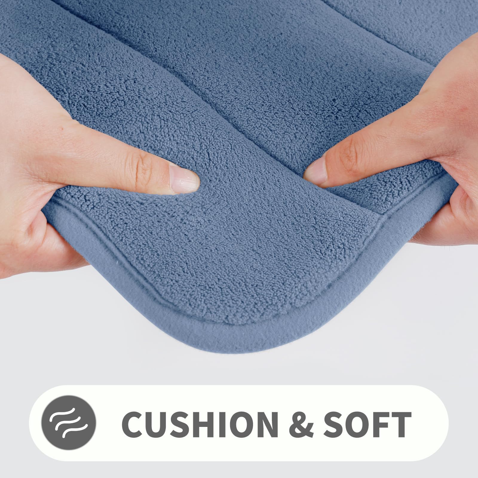 Yimobra Memory Foam Bath Mat Large Size, Soft and Comfortable, Super Water Absorption, Non-Slip, Thick, Machine Wash - Image 2