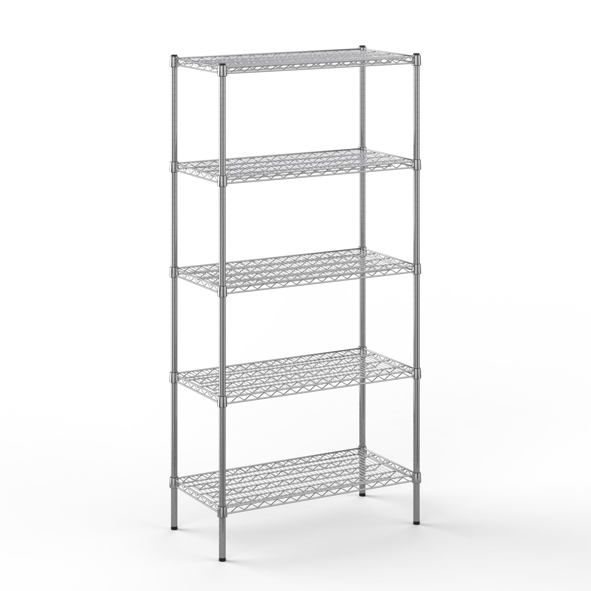 18" Deep x 36" Wide x 74" Height Wire Shelving Kit | 5-Tier | NSF Commercial Storage Rack Unit