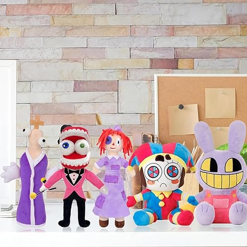 Miniatura 5 de VAOUX 7 piezas de juguete de peluche digital de circo, el increíble juguete de peluche, muñeco de peluche de animales de peluche, regalo para niños