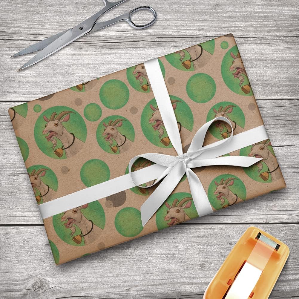 GRAPHICS & MORE Screaming Goat Premium Kraft Gift Wrap Wrapping Paper Roll