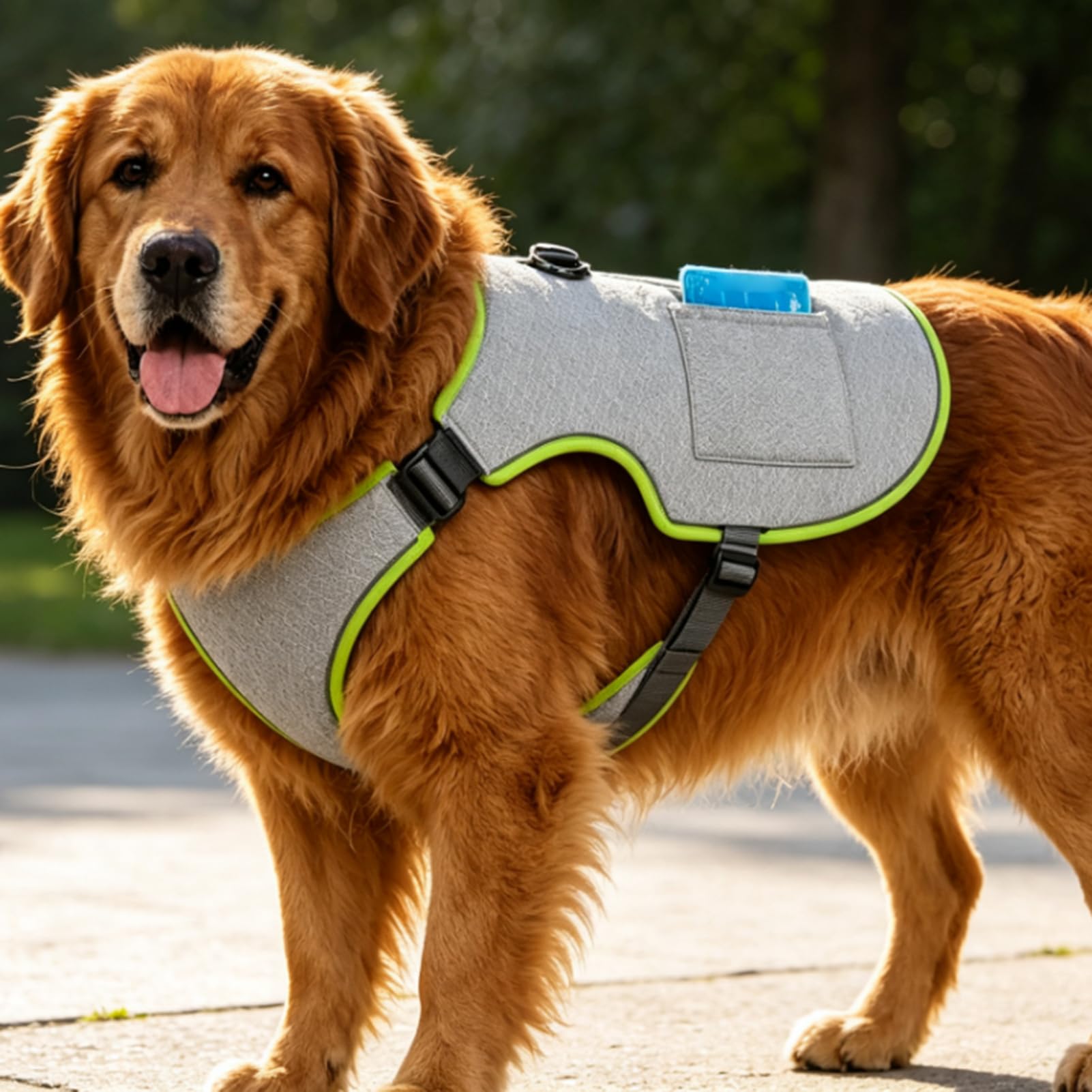 Gilet Rafraîchissant pour Chien Réglable Réfléchissant Respirant