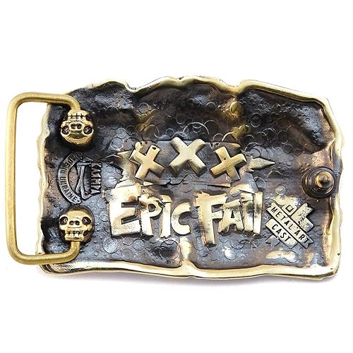 Miniatura 2 de Belt buckle Angry Skulls, Solid brass handmade belt buckle with birds skulls