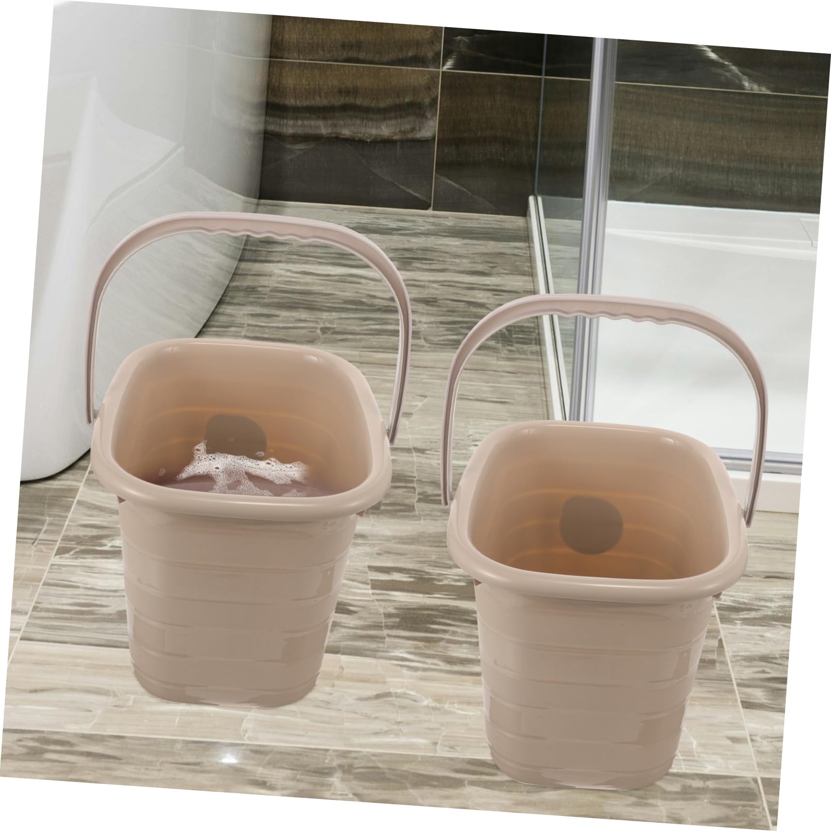 Secchio in Plastica 11l con Manico, Multiuso per Casa e Lavanderia, Facile da Versare, Superficie Liscia, Portatile