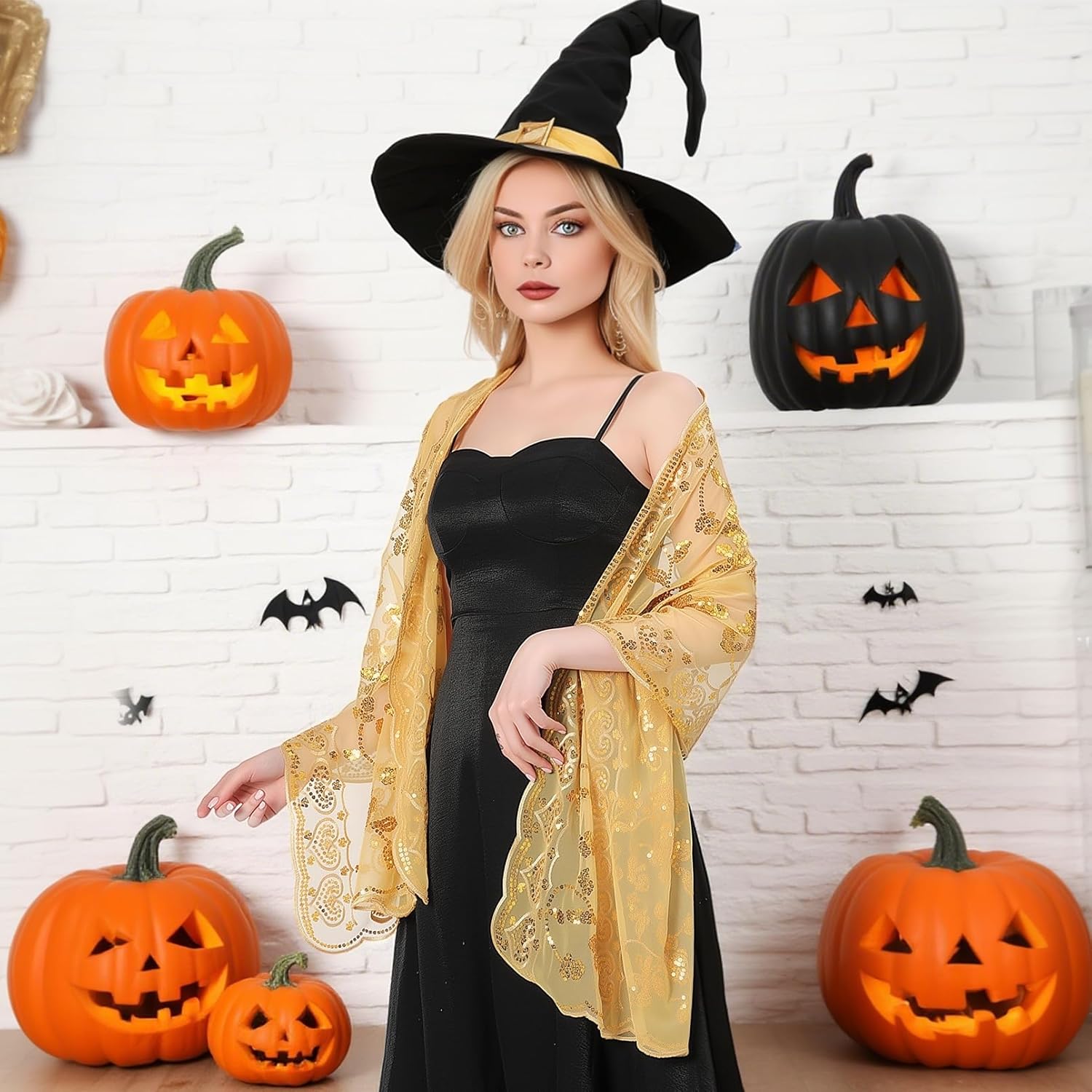 Sequin Shawl Wraps for Women, 1920S Sparkly Sheer Mesh Shawls and Wraps for Evening Dresses - Image 3