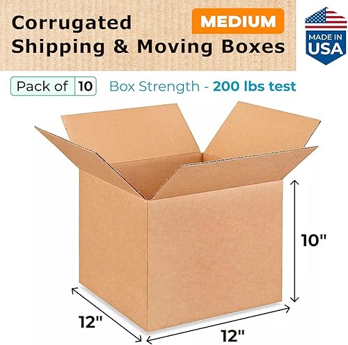 Miniatura 222 de Cajas para envío IDL Packaging - B-1266-5 de cartón corrugado, tamaño pequeño, de 12 pulgadas de largo x 6 pulgadas de ancho x 6 pulgadas de alto