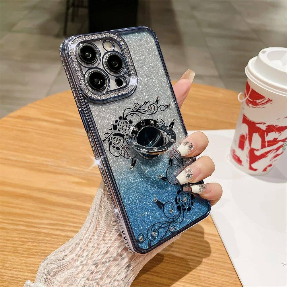 Coque luxe diamant pour iPhone 14 Pro Max finition galvanoplastie - 8