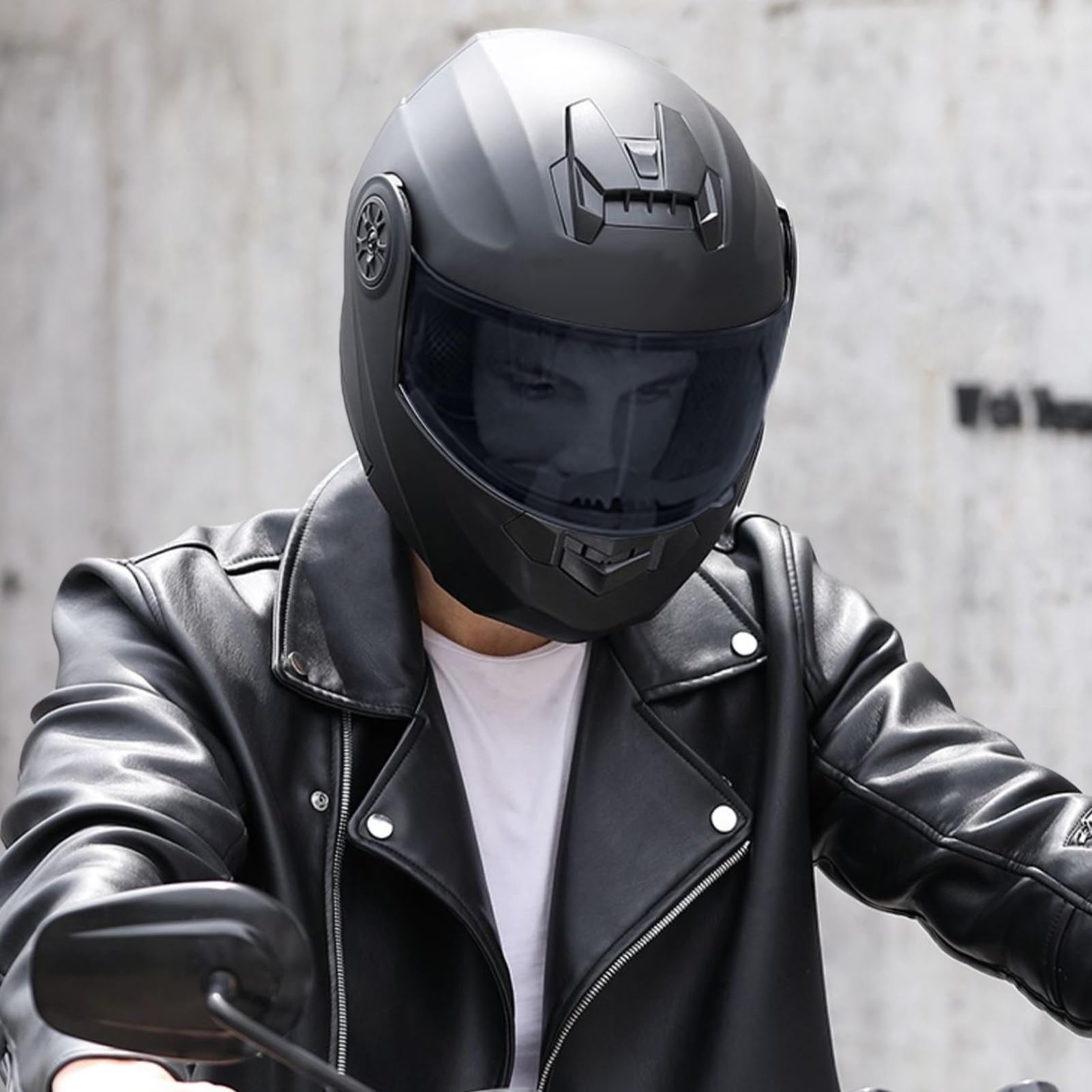 Cascos de Moto para Hombre,Cascos de Moto integrales - de Impermeables para Adultos de Carreras de Bicicletas - de integrales de Motocicleta con Correa Ajustable