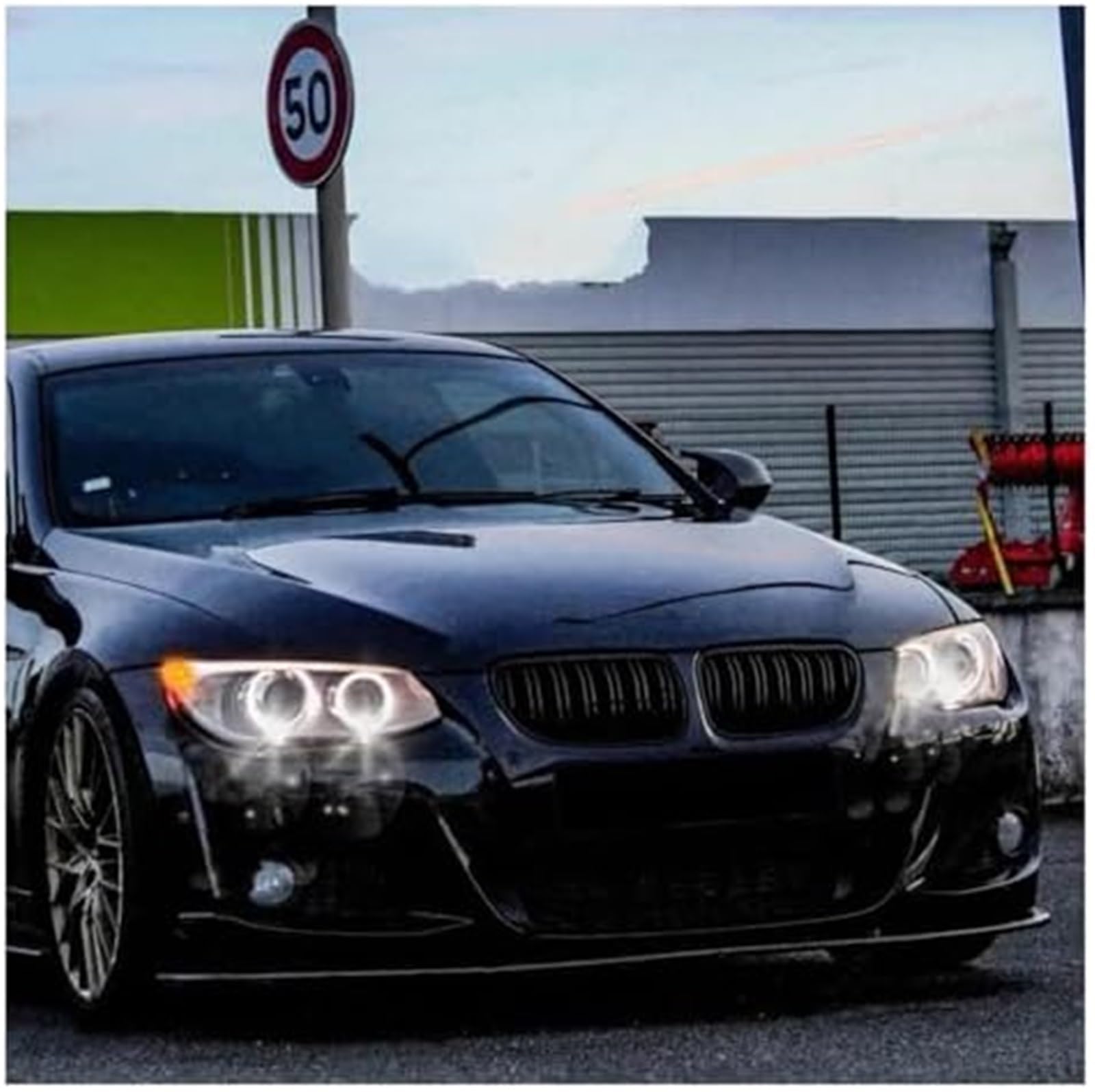 Splitter 2 szt. przedniego zderzaka Splitter Lip, do BMW, E92 E93 Facelift Tech 320i 320i 320d 330i 330d 335i Sport 2010-2013 Bodykits Tuning Lip Splitter (Carbon Look) Rozdzielacz samochodowy(B