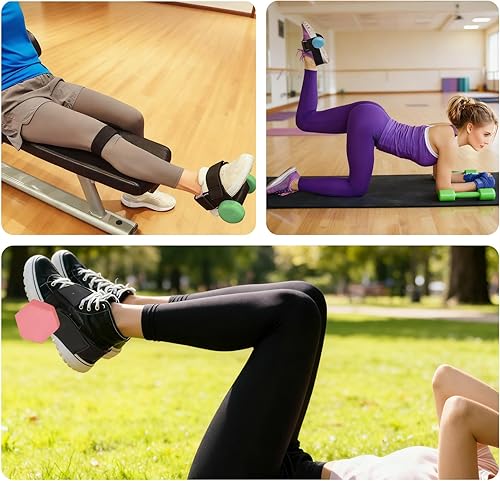 Miniatura 5 de Fijación de mancuernas para pies, pesas ajustables para tobillo para entrenamiento de piernas, entrenador Tibialis con correa antideslizante, ideal