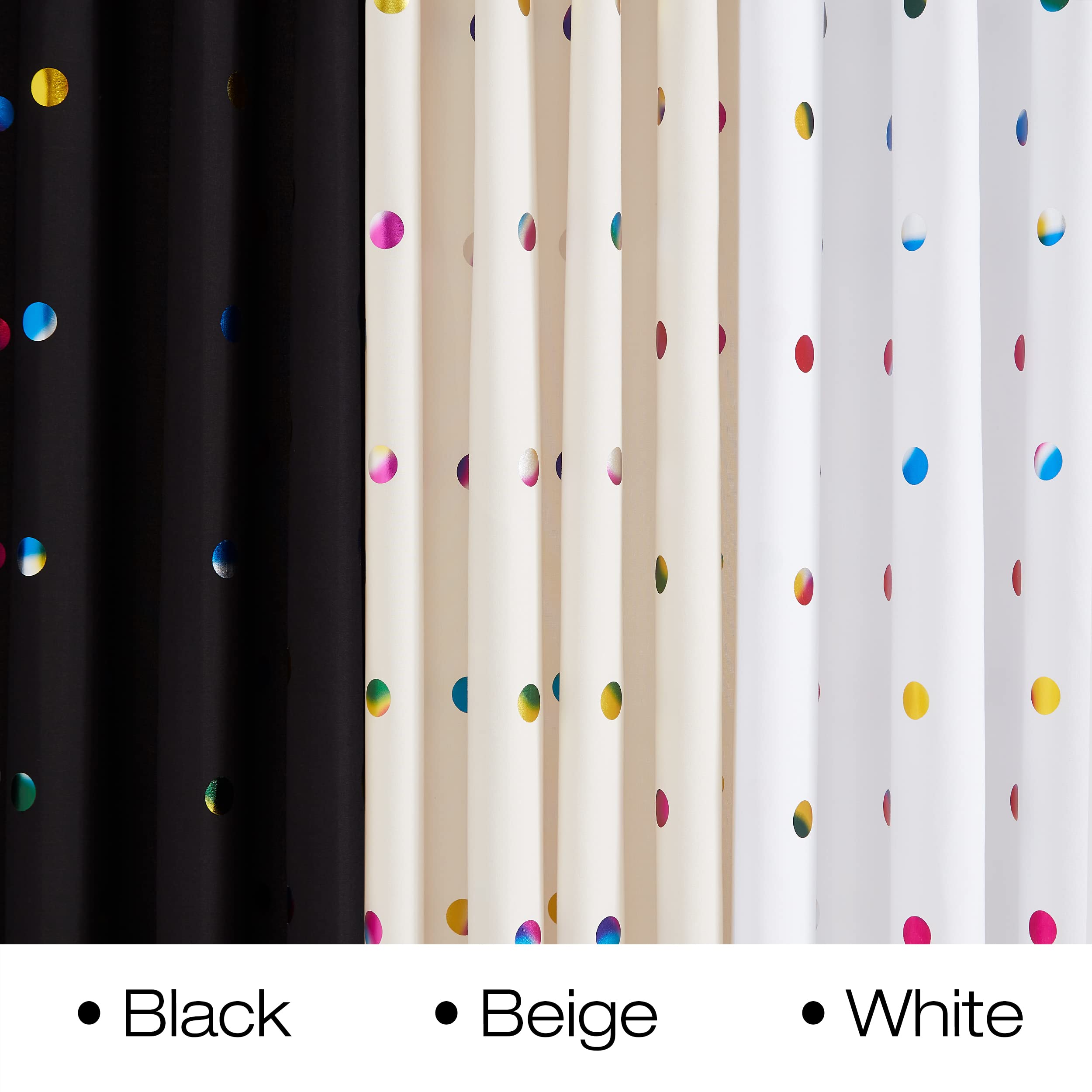 Duschvorhang Beige Mit Metallischen Punkten – Wasserdicht, 178x183 Cm, Inkl. 12 Haken
