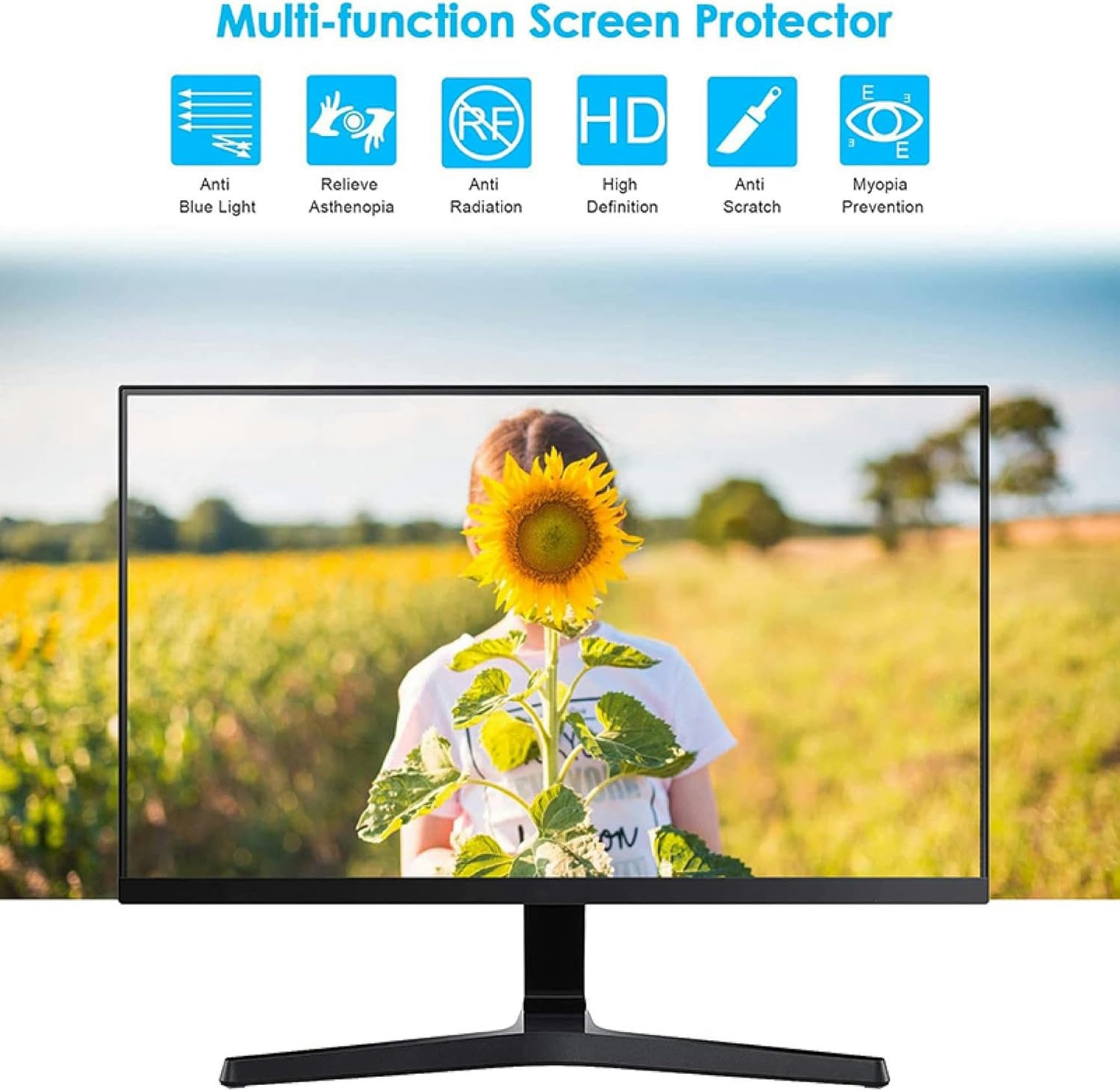 Folia Ochronna Na Ekran Telewizora, Filtr Przeciw Niebieskiemu Światłu, Przeciwodblaskowy, Przeciwzarysowaniowy, Przeciwodblaskowy Do Monitora Smart Tv 4K Led Lcd/A/39 C,A-47 Inches 1044x590 mm