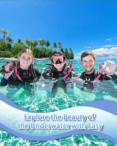 Miniatura 7 de Snorkeling Gear for Adults, Adult Snorkel Set with Panoramic Anti-Leak and Anti-Fog Tempered Glass Snorkel Mask, Dry Top Snorkel, Snorkle Mask Set