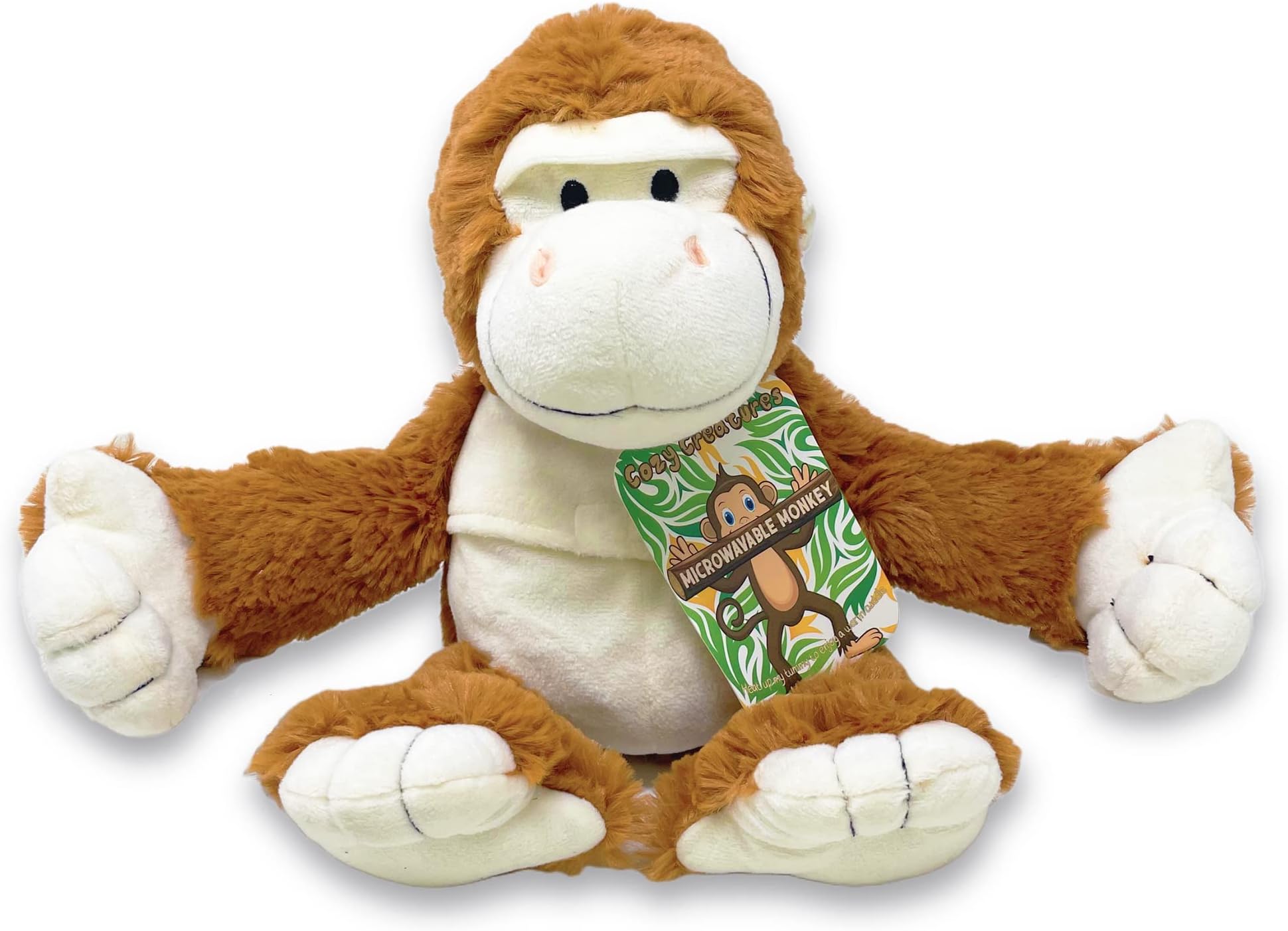 Cozy Creatures Microwavable Kids Heatable Cuddly Monkey Teddy - Warm hugs