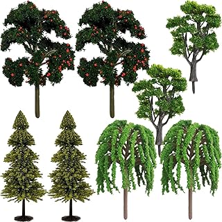 Model Miniature Forest Plastic Toy Trees Bushes Rainforest Diorama Suppl...