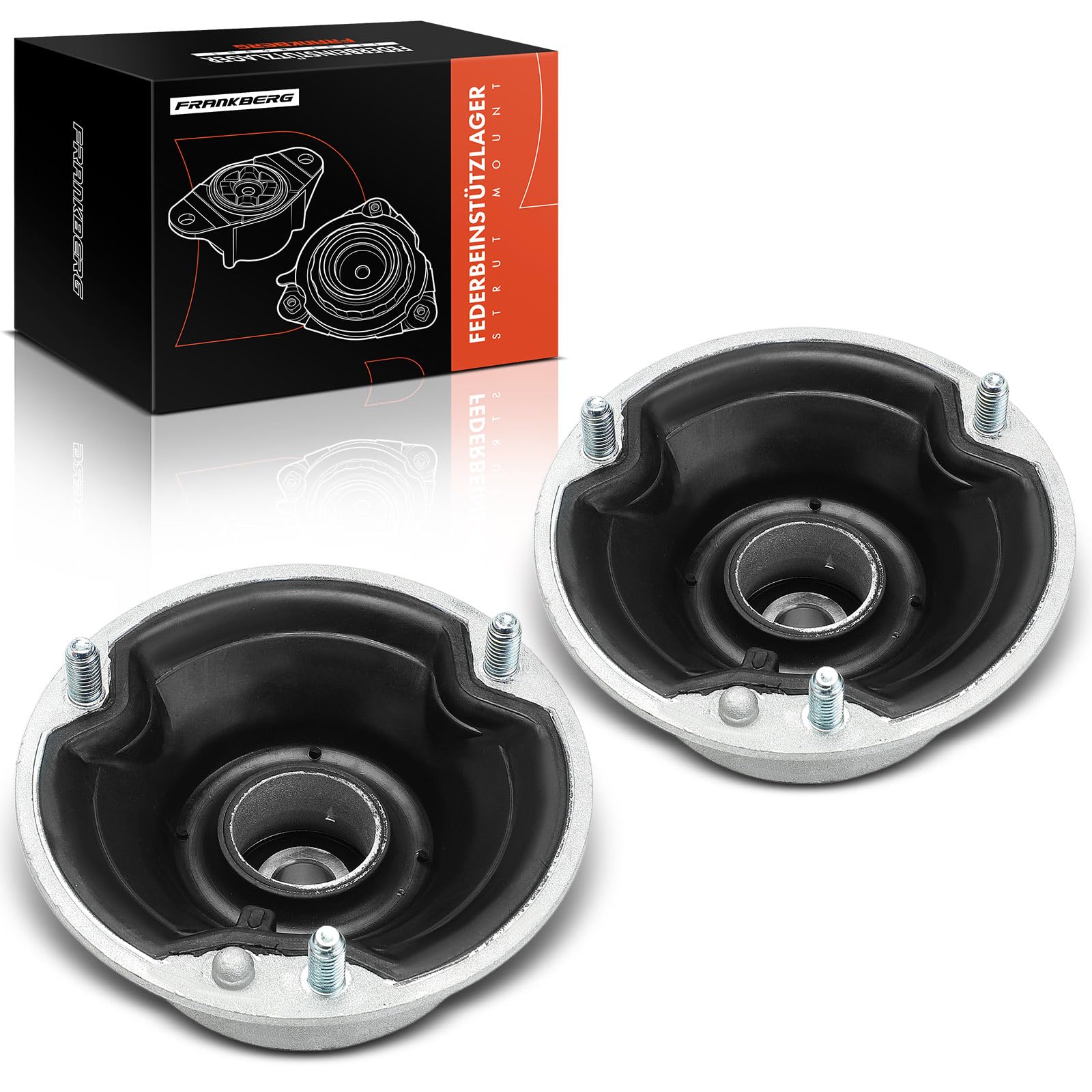Frankberg 2 supports d'amortisseur avant gauchedroit 31336760943 | Compatible avec: Série 6 Cabriolet E64, Série 3 E46, Coupé Série 3 E46, Série 3 Cabriolet E46, Série 1 Cabriolet E88