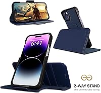 Vista 3 de Dreem Fibonacci - Funda tipo cartera para iPhone 14 Plus Funda desmontable de piel vegana 2 en 1 con soporte integrado, soporte para tarjetas