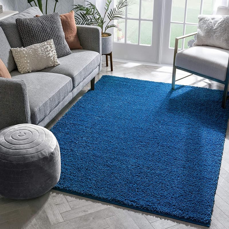 Image of zia carpets Cozy Soft Shaggy Non Slip Carpet for Home Decor Aesthetic Rugs with 2.5 inch Thikness Size 6x6 feet