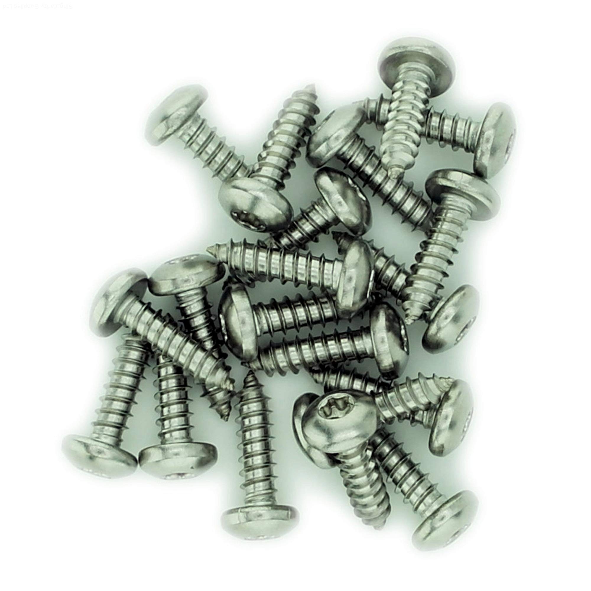 Singularity Supplies Silver No.7 X 2.75 (3.9Mm X 70Mm) Tx Pan Self-Tapping Screw - Stainless Steel (A2) (Pack Of 20)