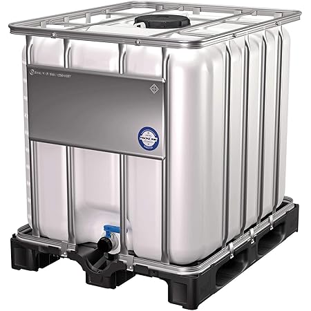 DIE BOX FABRIK IBC Container 1000 Liter NEU | auf PE-Palette | Einfüllöffnung: 225 mm | Schiebehahnventil 50mm | IBC Tank | Wassertank | Regenwassertank