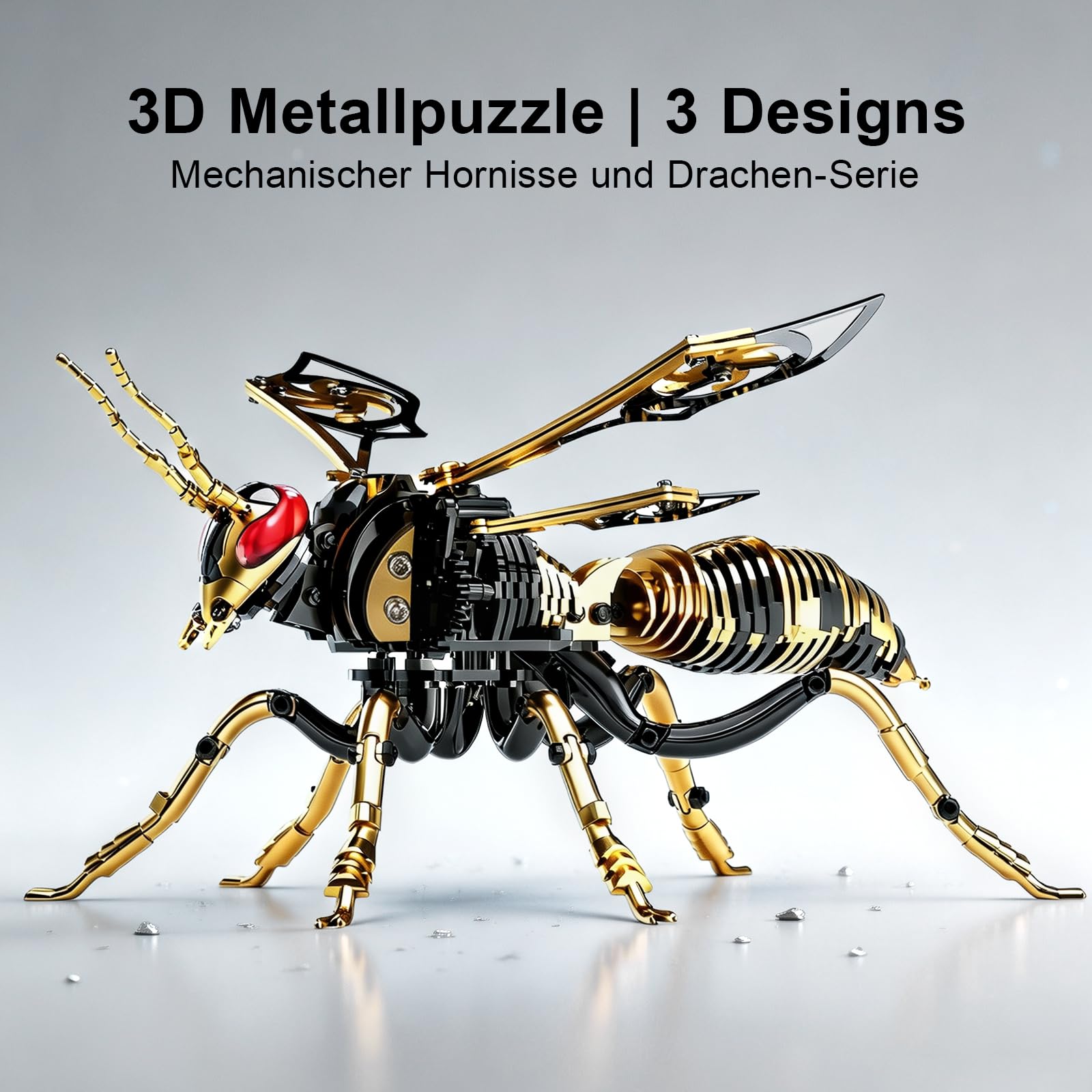 3D Metal Component Series: Bumblebee, Pterodactyl, Creative DIY Puzzles that Offer Both Gaming Fun and Intellectual Challenges, Suitable for Individuals Aged 14 and Above.