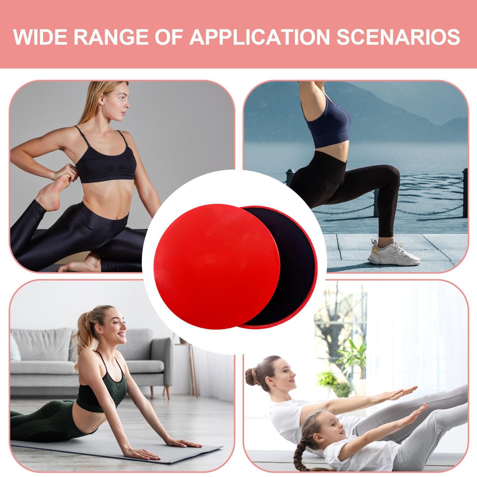 Core Slider, Slider per l'allenamento - Slider per i piedi a due lati per l'allenamento,Slider per nucleo da 2 pezzi per allenamento, slide resistenti da utilizzare su moquette pavimenti in legno