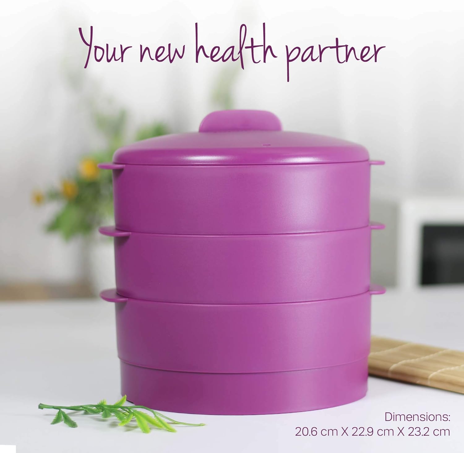 Tupperware Plastic Steamer- Purple