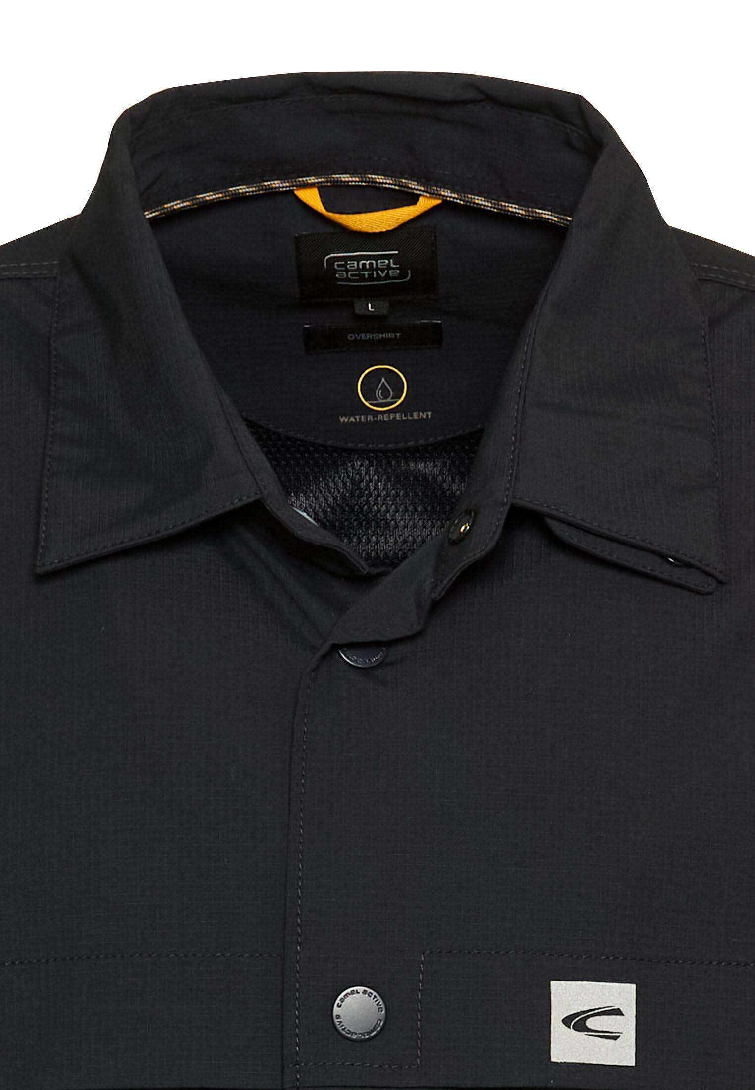camel active Herren Funktionales Overshirt aus einem Baumwollmix