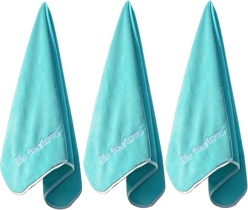 Miniatura 15 de Toallas de microfibra para gimnasio de tamaño grande súper suaves para ejercicio, fitness, deportes, entrenamiento, 380-GSM 15 pulgadas x 31