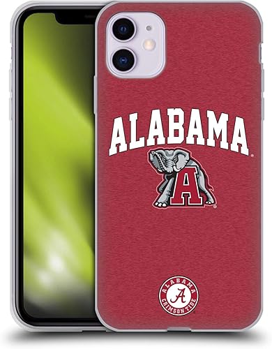 Miniatura 420 de Head Case Designs Funda de gel con logotipo oficial de la Universidad de Alabama UA [protección de grado militar] compatible con Apple iPhone 11
