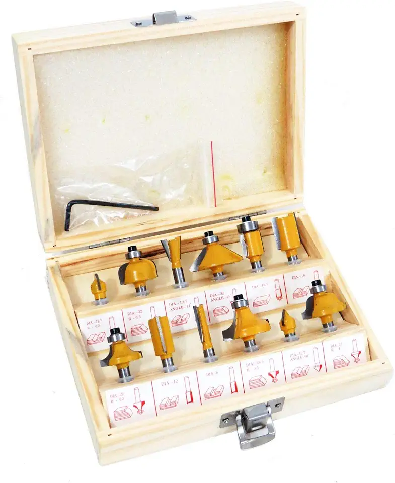 CHICHL KIT COMPLETO JOGO FRESA PONTAS TUPIA 12PCS 6MM + MALETA