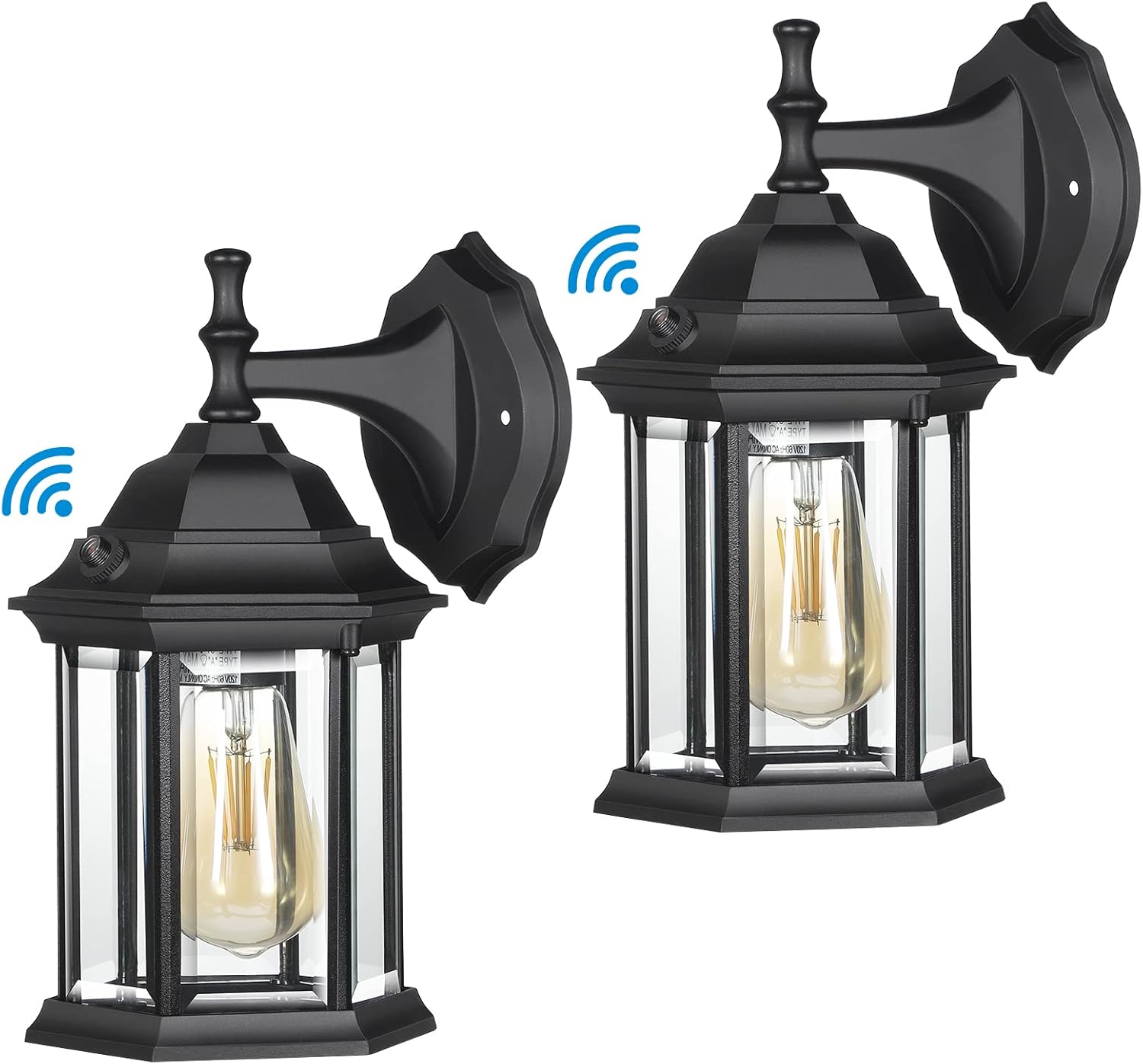DEWENWILS 2 Pack Dusk to Dawn Outdoor Wall Lantern, Outdoor Wall Lights