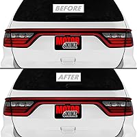 Vista 6 de SlickMod Tinte de humo de vinilo precortado para luz trasera Dodge Durango 2014-2023 (20% humo oscuro, 1. luz trasera)