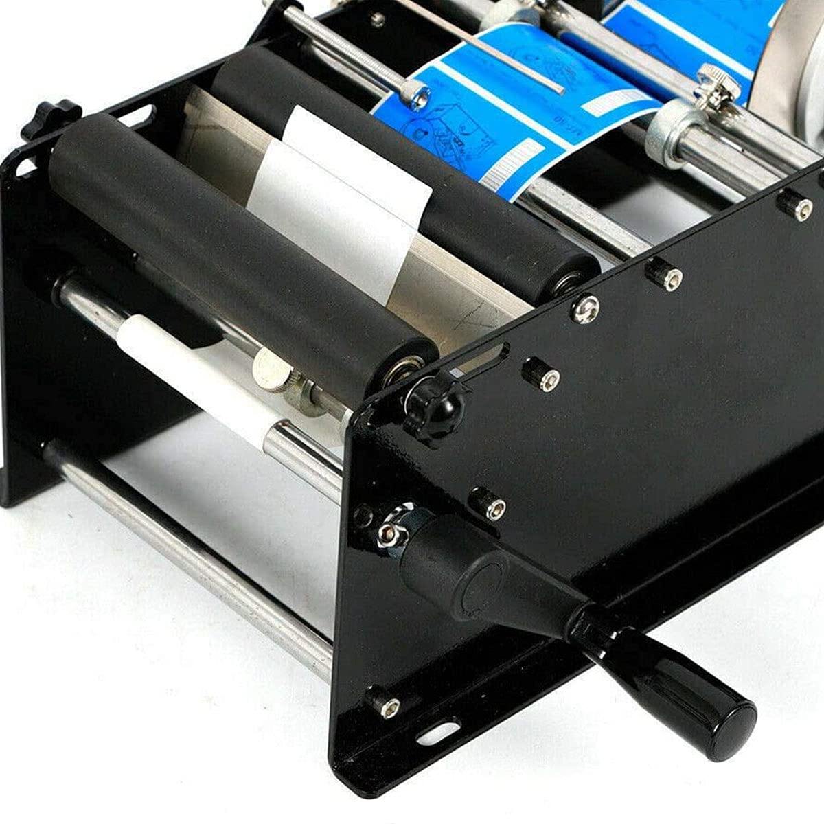 Étiqueteuse manuelle de bouteilles, étiqueteuse semi-automatique réglable pour canettes et bouteilles, applicateur d'étiquettes rondes facile à utiliser, parfait pour les opérations de petits lots