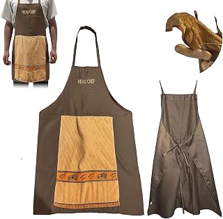 Funny Aprons for Men, Head Chef Prank Apron Hidden Surprise, Gag Gifts