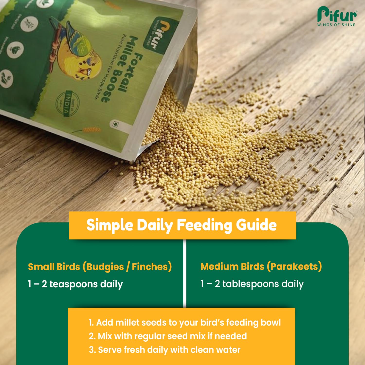 Pifur Foxtail Millet Seeds (450g) 4