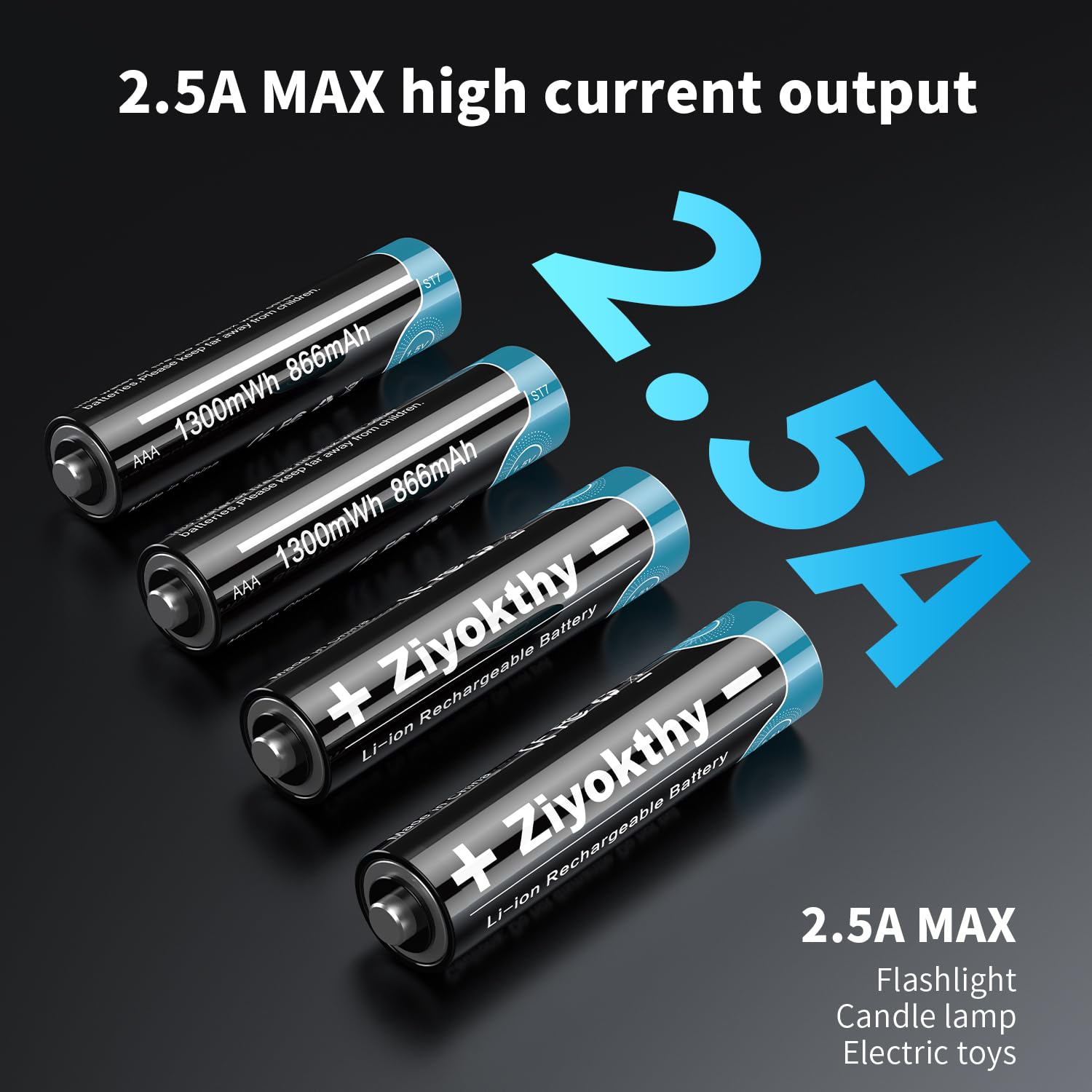 Amazon.com: Ziyokthy Lithium AAA Batteries, 1.5V 1300mWh