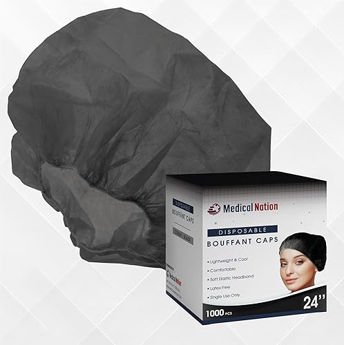 Miniatura 7 de Red para el cabello de 21 pulgadas desechable, caja de 1000, color negro, redecillas para el cabello, no tejida, no plisada, para médico,