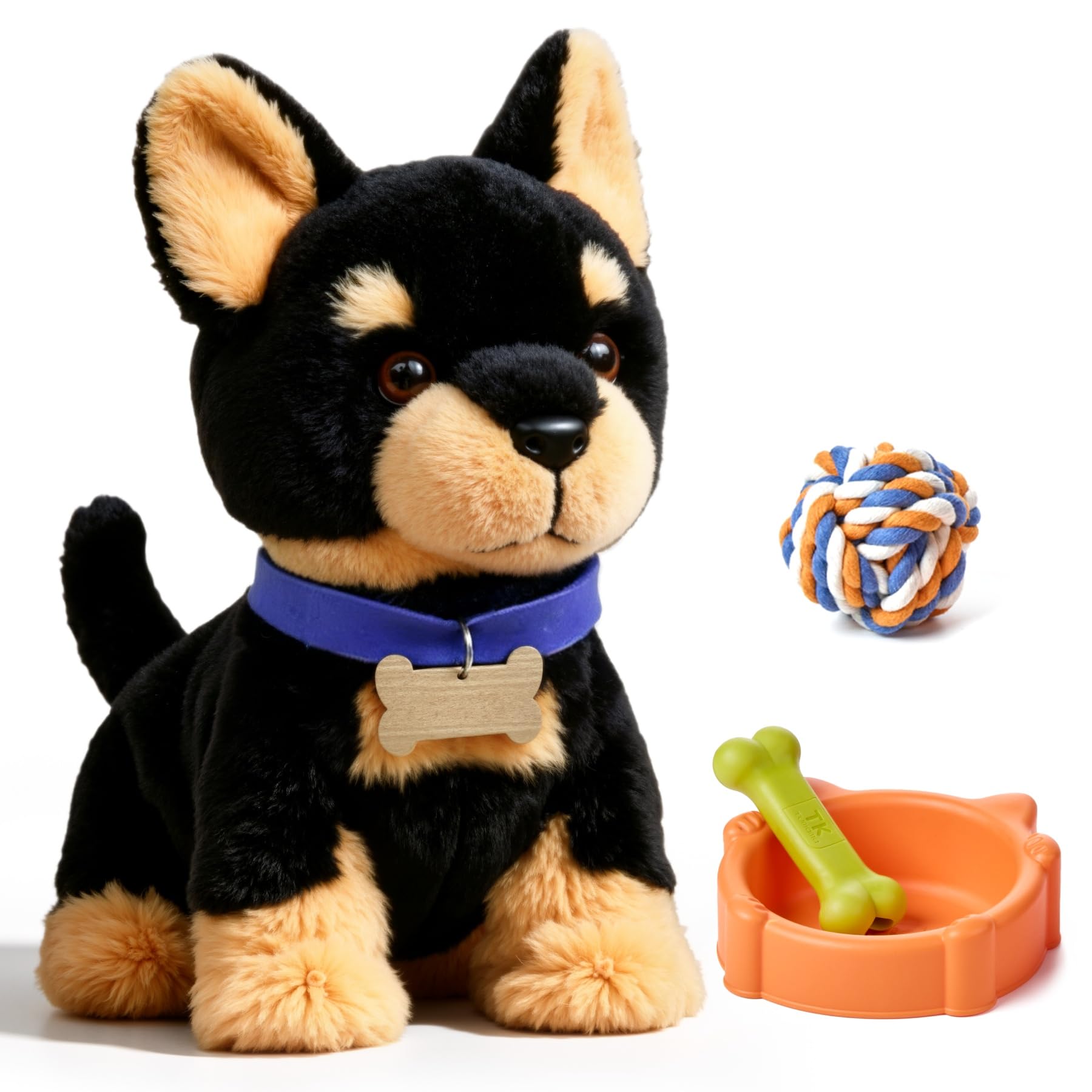 TUMAMA KIDS Giocattolo per Cani Che Cammina e Canta, Cucciolo di Peluche | Cagnolino giocattolo che cammina e abbaia, comando vocale, scodinzola, annuisce con la testa, canta