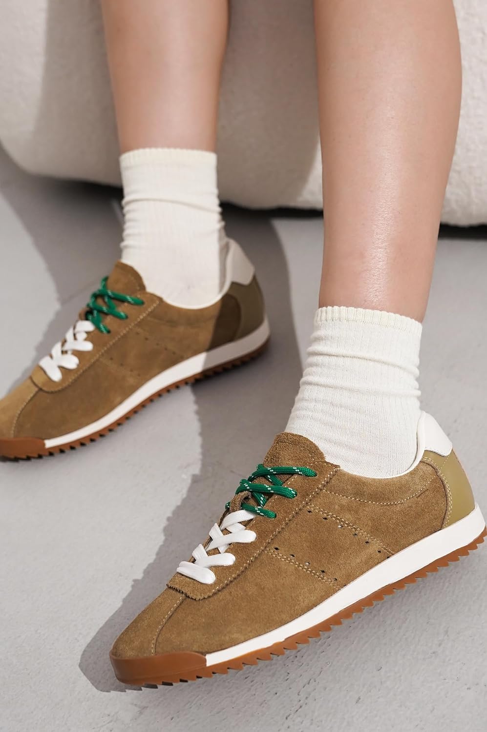 Project Cloud Genuine Leather Sneakers for Women – Womens Sneakers with Memory Foam Insole – Lightweight & Non Slip Womens Shoes – Stylish Spring Shoes for Women 2026 (Lynn) - Image 2