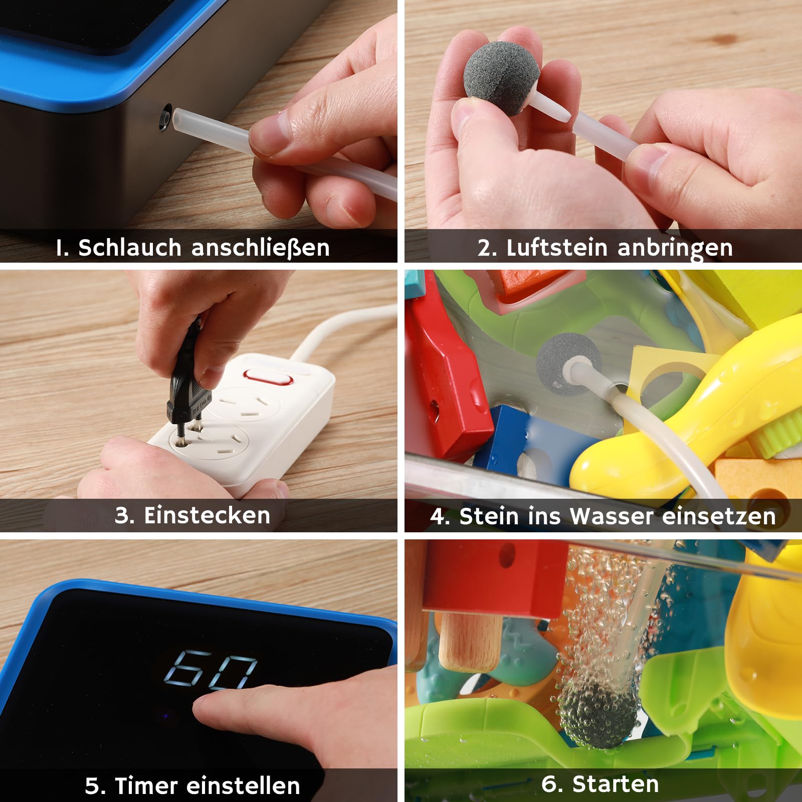 Airthereal AH1000 2-in-1 Ozongenerator & Ozongerät für Wasser und Luft, mit 2 Modi, Timer & Negativ-Ionengenerator – reinigt Wasser, Luft, Waschlappen sowie Obst & Gemüse