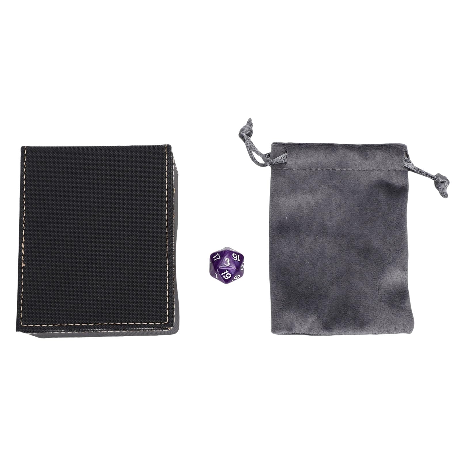 Cocoarm Torre de Dados Plegable, Torre de Rodamiento Magnética en Piel PU con Forro de Terciopelo para Juegos de Mesa D&D RPG (Oro Negro)
